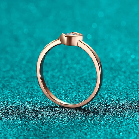 Heart Spark Moissanite Ring
