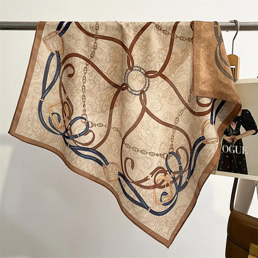 Miraveaux Silk Illusion Square Scarf