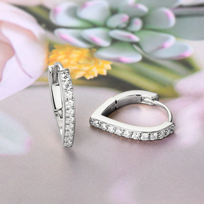 Infinity Twist Moissanite Hoop Earrings