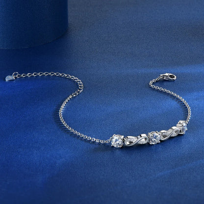 Radiant Embrace Infinity Moissanite Bracelet