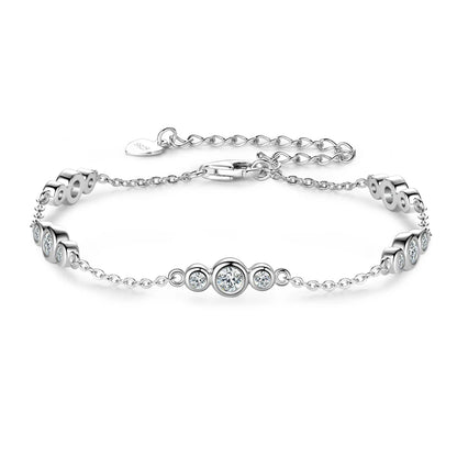 Infinity Radiance Triple Moissanite Bracelet