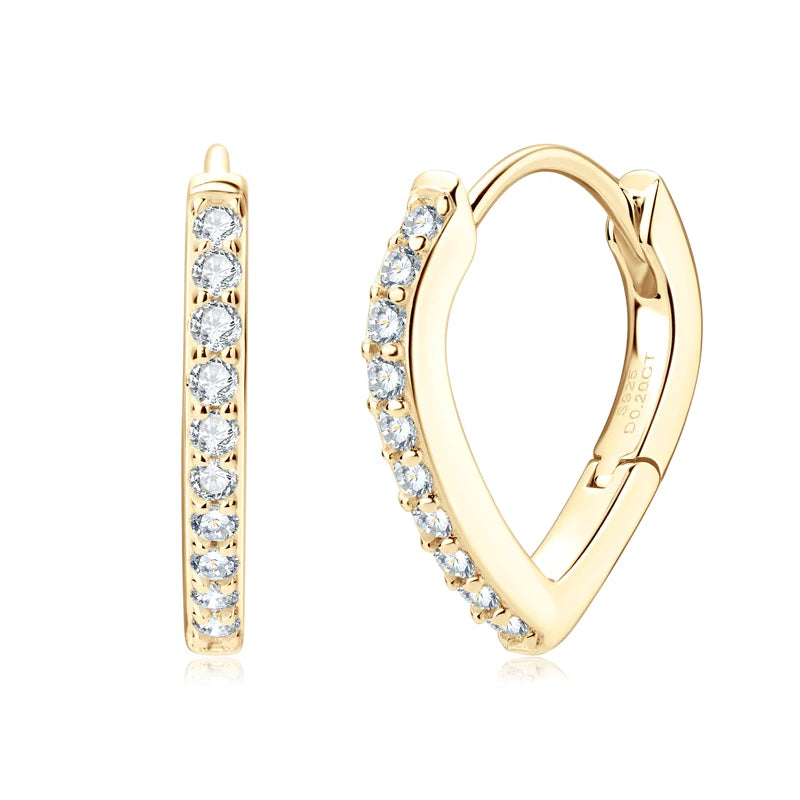 Infinity Twist Moissanite Hoop Earrings