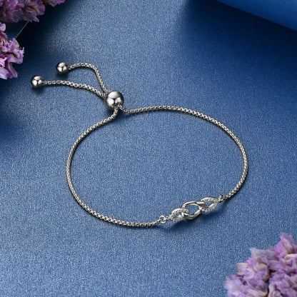 Moissanite Elegance Infinity Link Bracelet