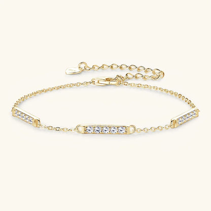 Radiant Bar Moissanite Chain Bracelet