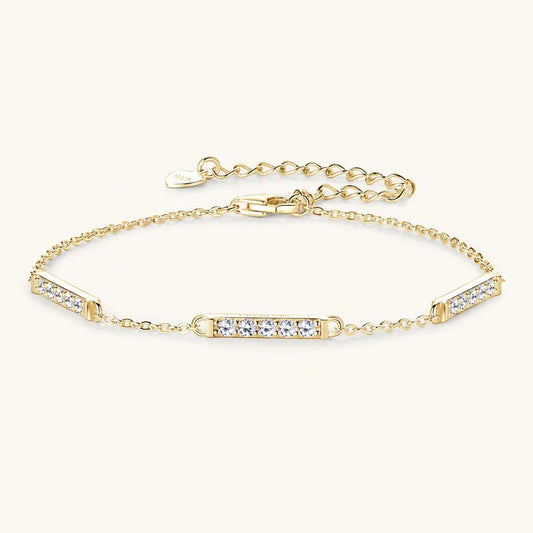 Radiant Bar Moissanite Chain Bracelet