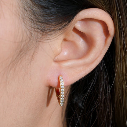 Infinity Twist Moissanite Hoop Earrings
