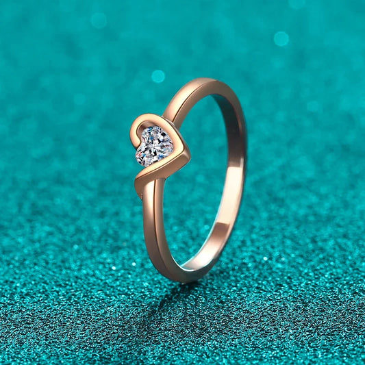 Heart Spark Moissanite Ring