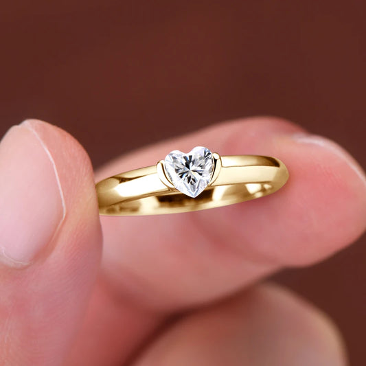 Elysia Heart Moissanite Engagement Ring