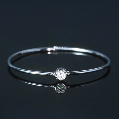 Aurelle Twinstone Moissanite Cuff Bangle