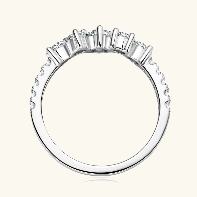 Velina Round-Cut Moissanite Promise Ring