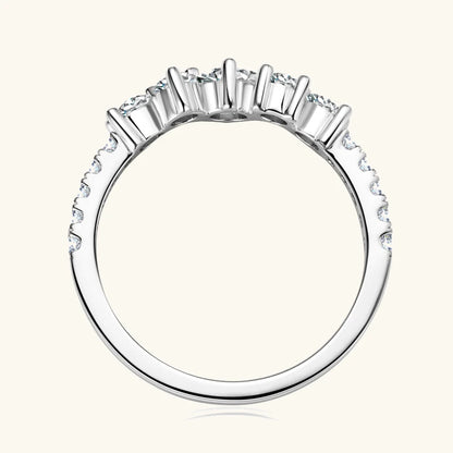 Velina Round-Cut Moissanite Promise Ring