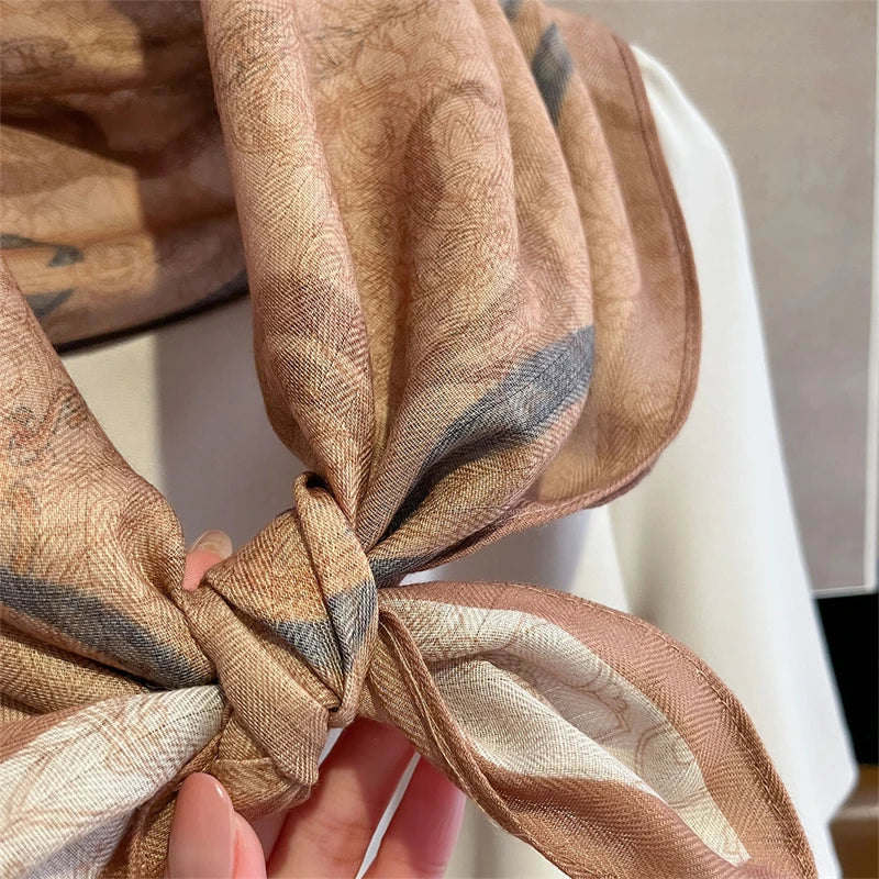 Miraveaux Silk Illusion Square Scarf