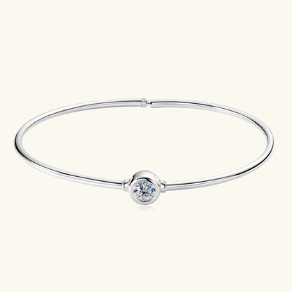 Aurelle Twinstone Moissanite Cuff Bangle