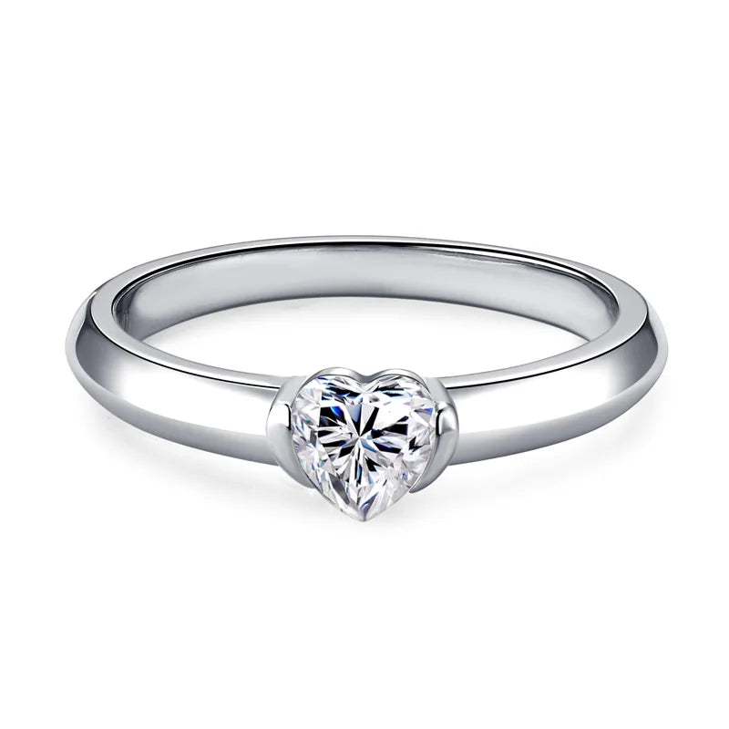Elysia Heart Moissanite Engagement Ring