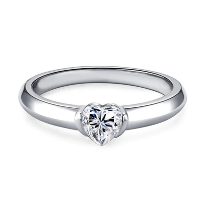 Elysia Heart Moissanite Engagement Ring