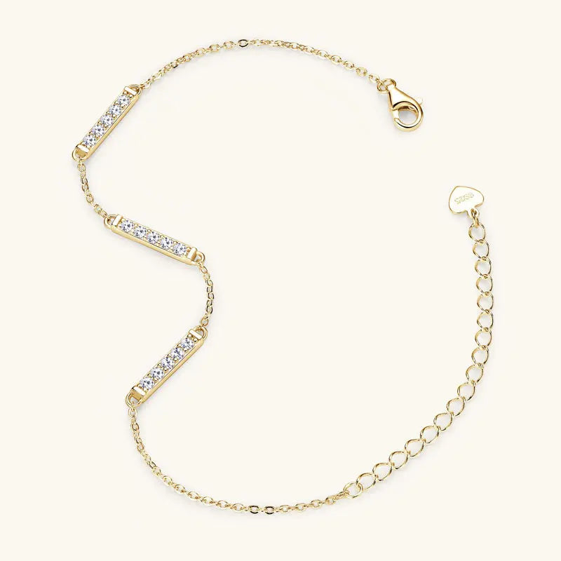 Radiant Bar Moissanite Chain Bracelet