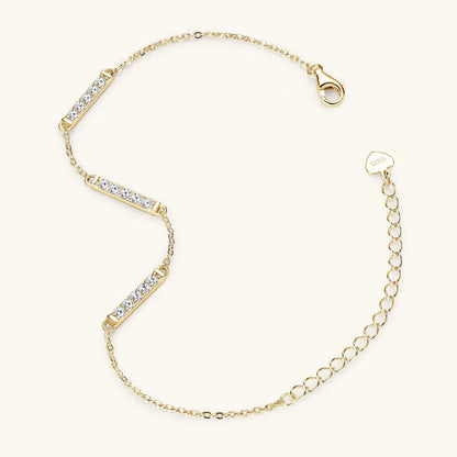 Radiant Bar Moissanite Chain Bracelet