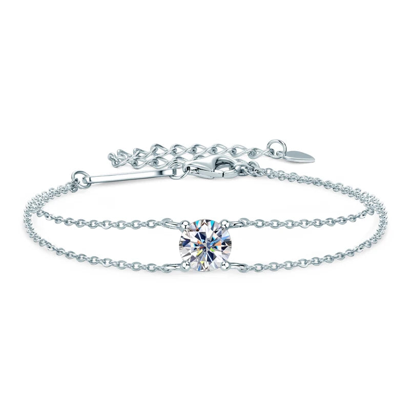Elysian Dual Chain Moissanite Bracelet