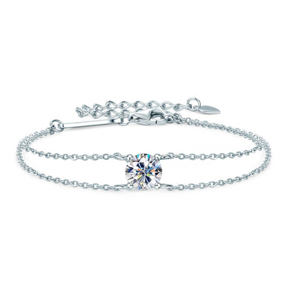 Elysian Dual Chain Moissanite Bracelet