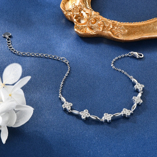 Solene Floral Moissanite Bracelet