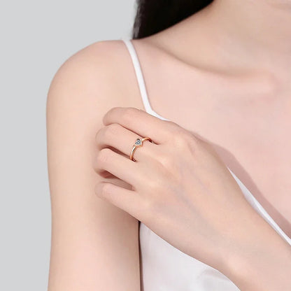 Heart Spark Moissanite Ring