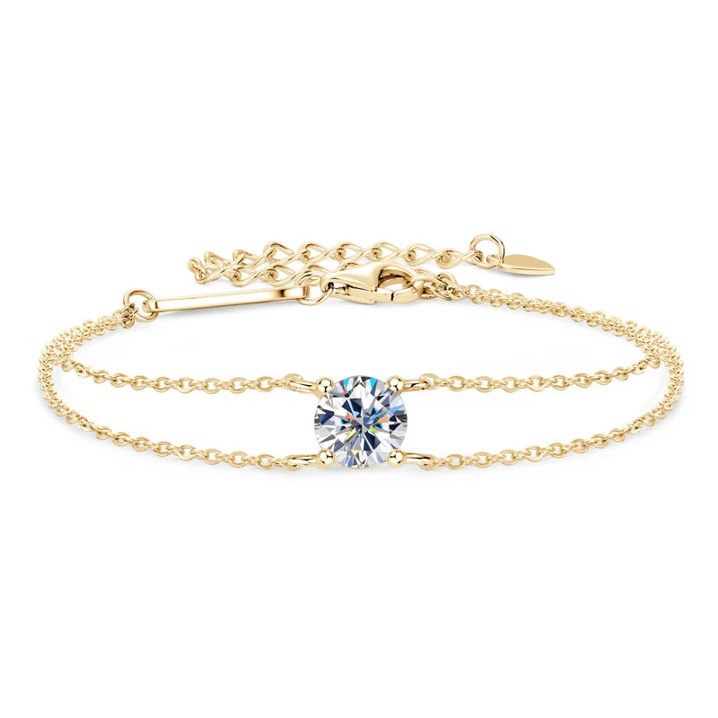 Elysian Dual Chain Moissanite Bracelet