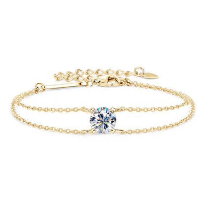 Elysian Dual Chain Moissanite Bracelet
