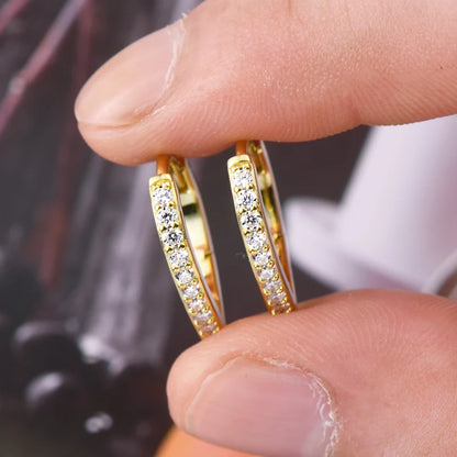 Infinity Twist Moissanite Hoop Earrings