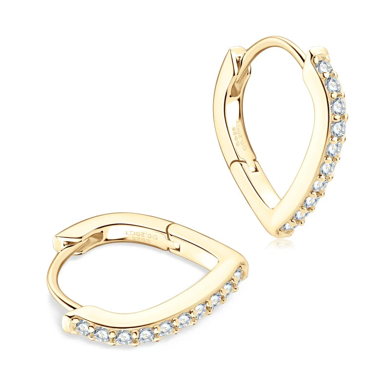 Infinity Twist Moissanite Hoop Earrings
