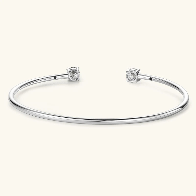 Vérienne Twin Moissanite Cuff Bangle