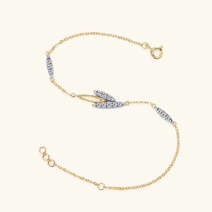 Whisper Petal Moissanite Bracelet in Sterling Silver
