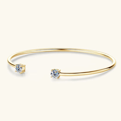 Vérienne Twin Moissanite Cuff Bangle