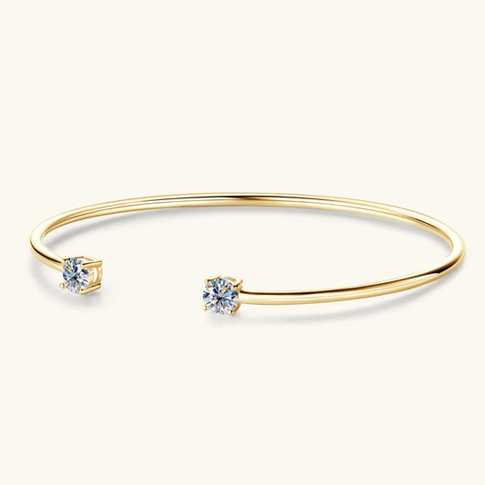 Vérienne Twin Moissanite Cuff Bangle