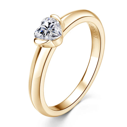 Elysia Heart Moissanite Engagement Ring