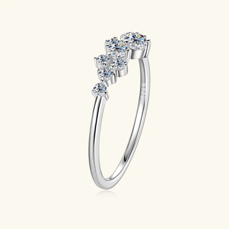 Velina Round-Cut Moissanite Promise Ring