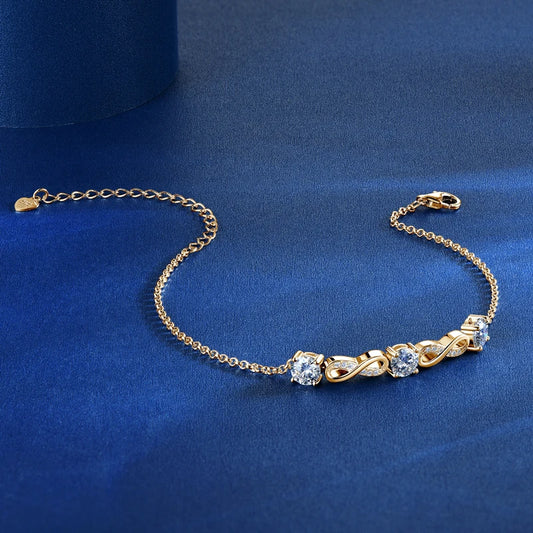Radiant Embrace Infinity Moissanite Bracelet