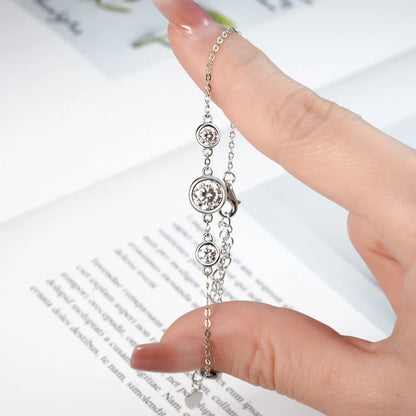 Infinity Radiance Triple Moissanite Bracelet