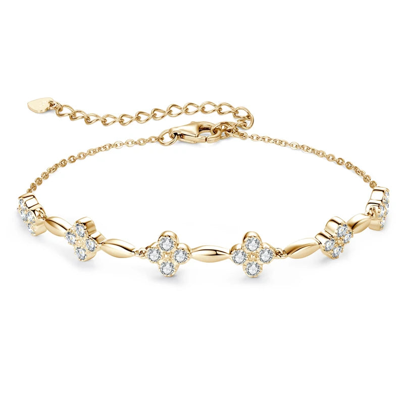 Solene Floral Moissanite Bracelet