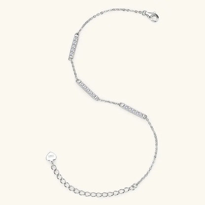 Radiant Bar Moissanite Chain Bracelet