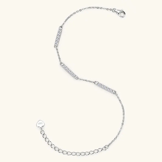 Radiant Bar Moissanite Chain Bracelet