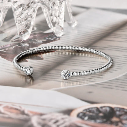 Lucent Embrace Dual Moissanite Bangle