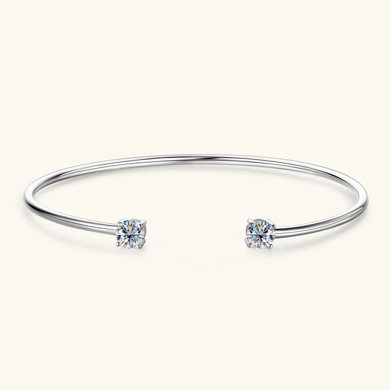 Vérienne Twin Moissanite Cuff Bangle
