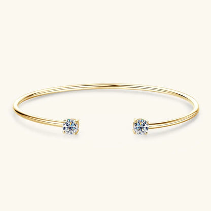 Vérienne Twin Moissanite Cuff Bangle