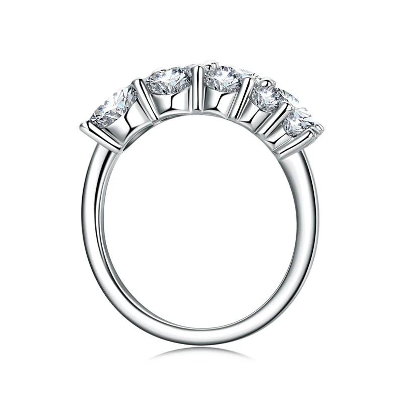 Marbella Twist Shank Moissanite Diamond Ring – 10 Stone Brilliance
