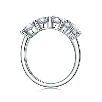 Marbella Twist Shank Moissanite Diamond Ring – 10 Stone Brilliance