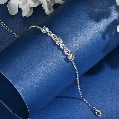 Radiant Embrace Infinity Moissanite Bracelet