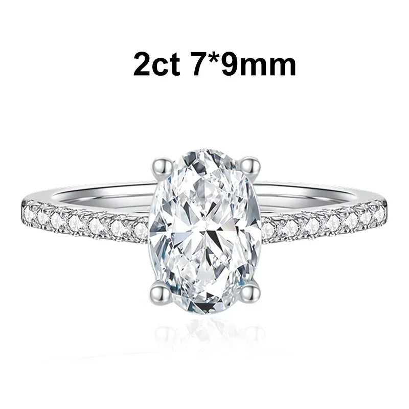 Moissanite Oval Statement Bridal Ring