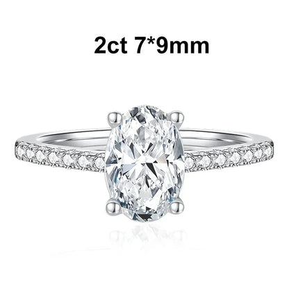 Moissanite Oval Statement Bridal Ring