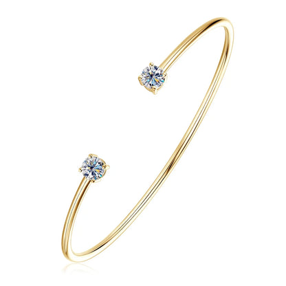 Vérienne Twin Moissanite Cuff Bangle