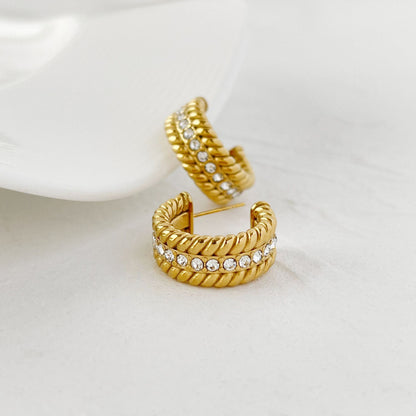 Electroplated Gold-plated Hoop Earrings